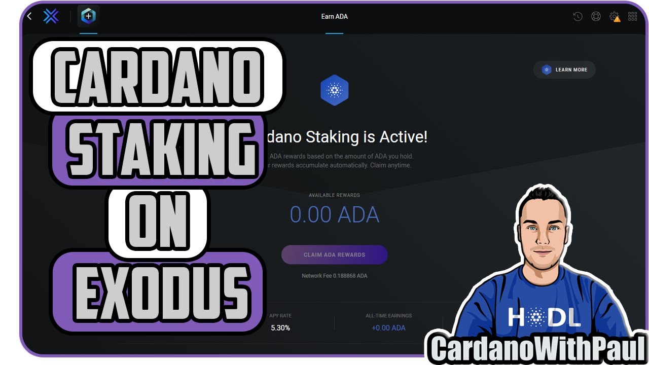 Cardano Staking On Exodus Wallet Ada Exodus Earn Youtube