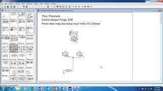 Festo FluidSIM | Pure Pneumatic AND GATE Function