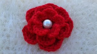 سمسم (7) كروشيه وردة مجسمة How to Crochet a flower