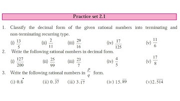 Practice Set 2.1 - Class 9 Math (Maharashtra Board) || Digital Master