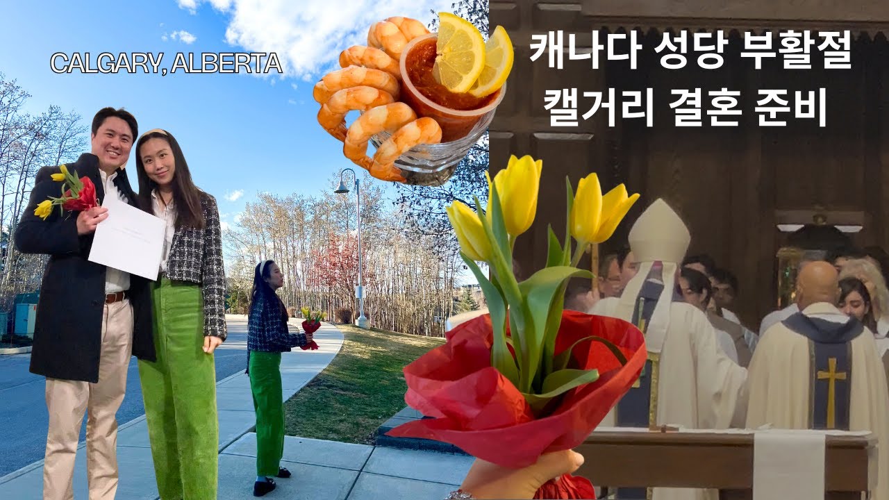 🐣🇨🇦 캐나다 직장인 브이로그 2 | 웨딩 준비, 부활절, Costco 새우, 엄마 밥, 가족 상봉, 다이어트 실패 2, 성당 결혼 준비
