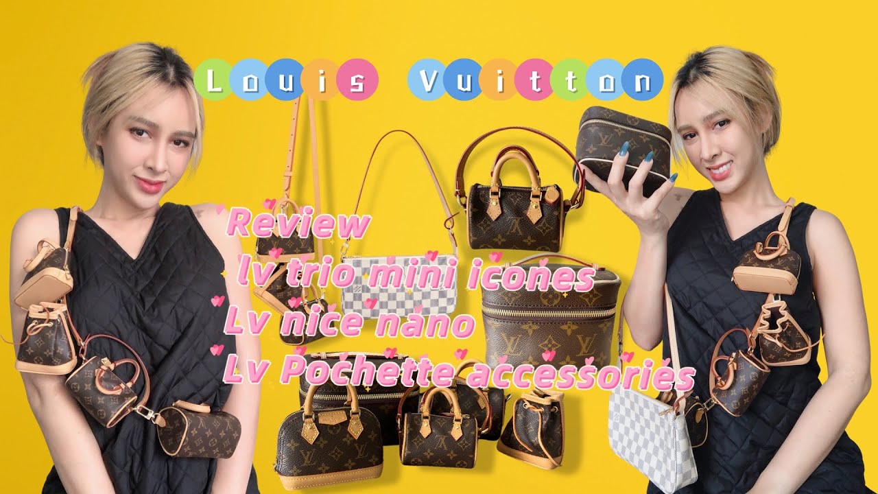 Replica Louis Vuitton Trio Mini Icones Bag In Monogram Canvas M81081