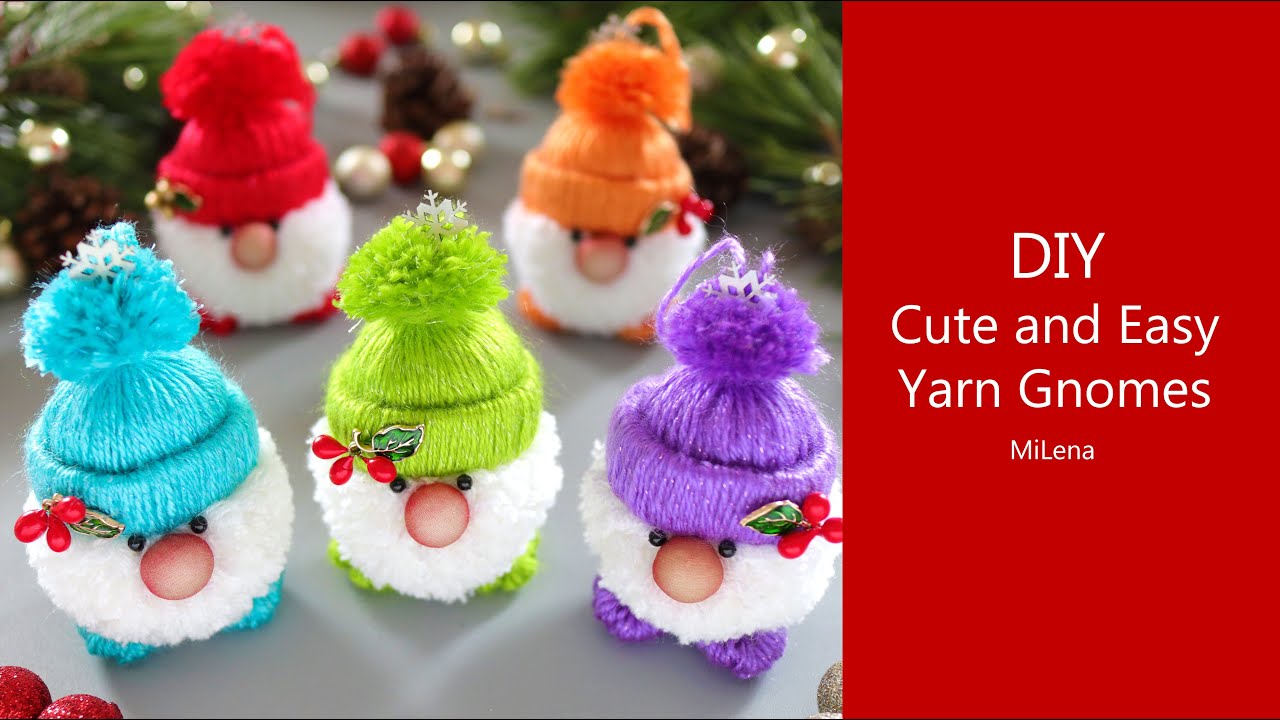 🎅 ГНОМИКИ ИЗ ПРЯЖИ 🎄 Funny Yarn Gnomes 🎅 YouTube