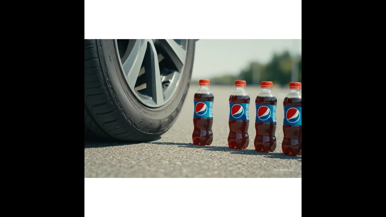 Tire Crushes Pepsi!