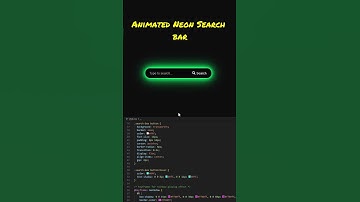 Animated Neon Search Bar #shorts #html #css #coding #frontend