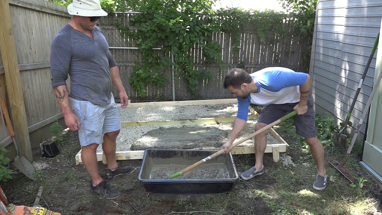 DIY Concrete Slab Foundation for a Tool Shed - YouTube