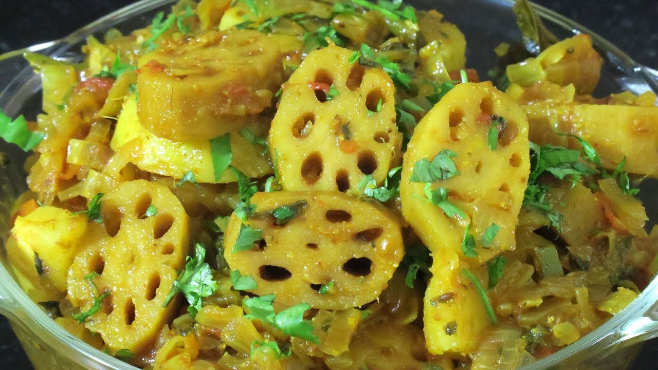 कमल ककड़ी के अनोखे फायदे व उसकी स्वादिष्ट सब्जी बनाये आलू के साथ || Kamal Kakdi Ki Sabzi Recipe ||