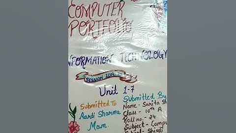 Class 10th information technology code 402 portfolio report