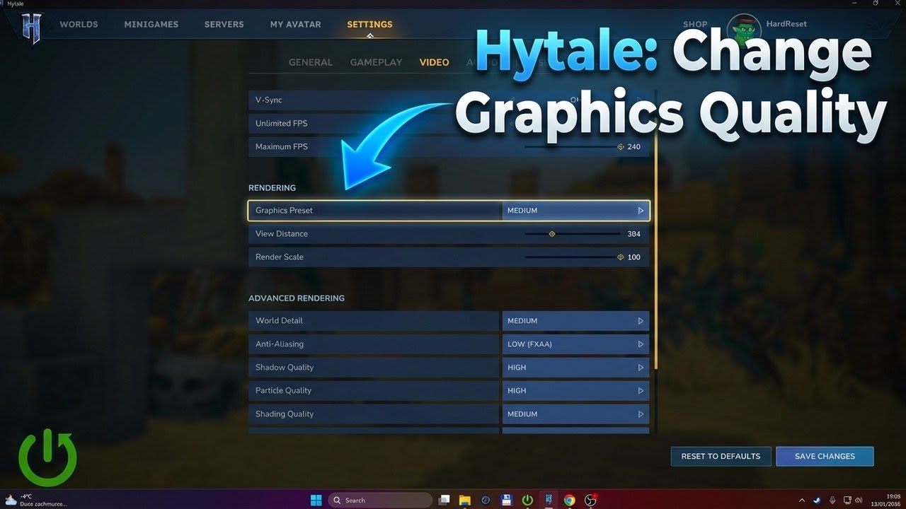 Hytale – How to change graphics quality - YouTube