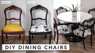 Antique Chair Makeover Diy How To Reupholster Dining Chairs By Erin Elizabeth Youtube Antique Chair Makeover Diy How To Reupholster Dining Chairs By Erin Elizabeth Youtube