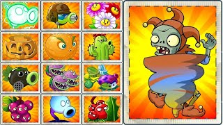 Jester Zombies Gameplay Every Plant Power-Up! PVZ 2 in Unique Plants vs Zombies 2 Mod