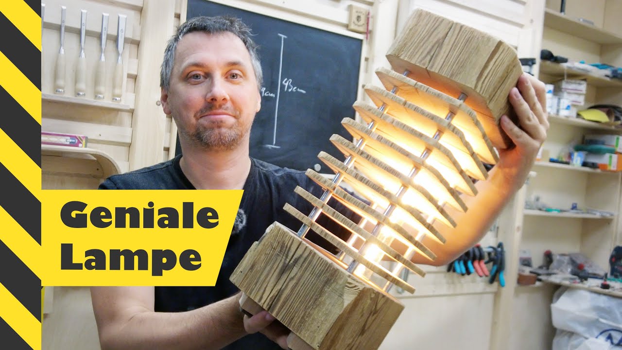 Geklaute Idee: Spektakuläre LED-Lampe aus altem Balken · Beeindruckendes Design! 🤩