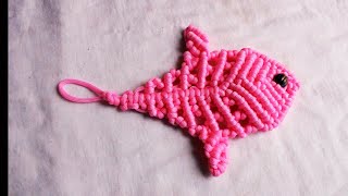 Macrame simple & Beautiful Fish Keychain Tutorial !! Full HD Part