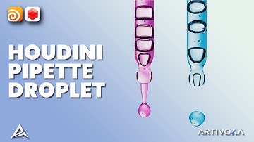 Houdini Tutorial | REALISTIC PIPETTE DROPLET TUTORIAL