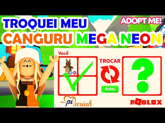 TROQUEI MINHA RÃ MEGA NEON NO ADOPT ME - Roblox 