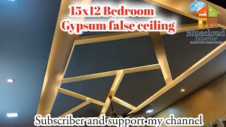 15x12 Bedroom False Ceiling | Bluecloud Interior | Gypsum Ceiling | Master Bedroom False Ceiling |