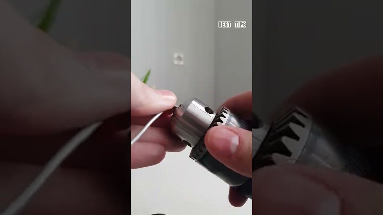 Coil up a wire with drill 