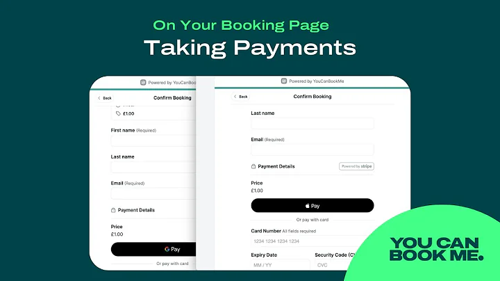 Taking Payments On Your Booking Page