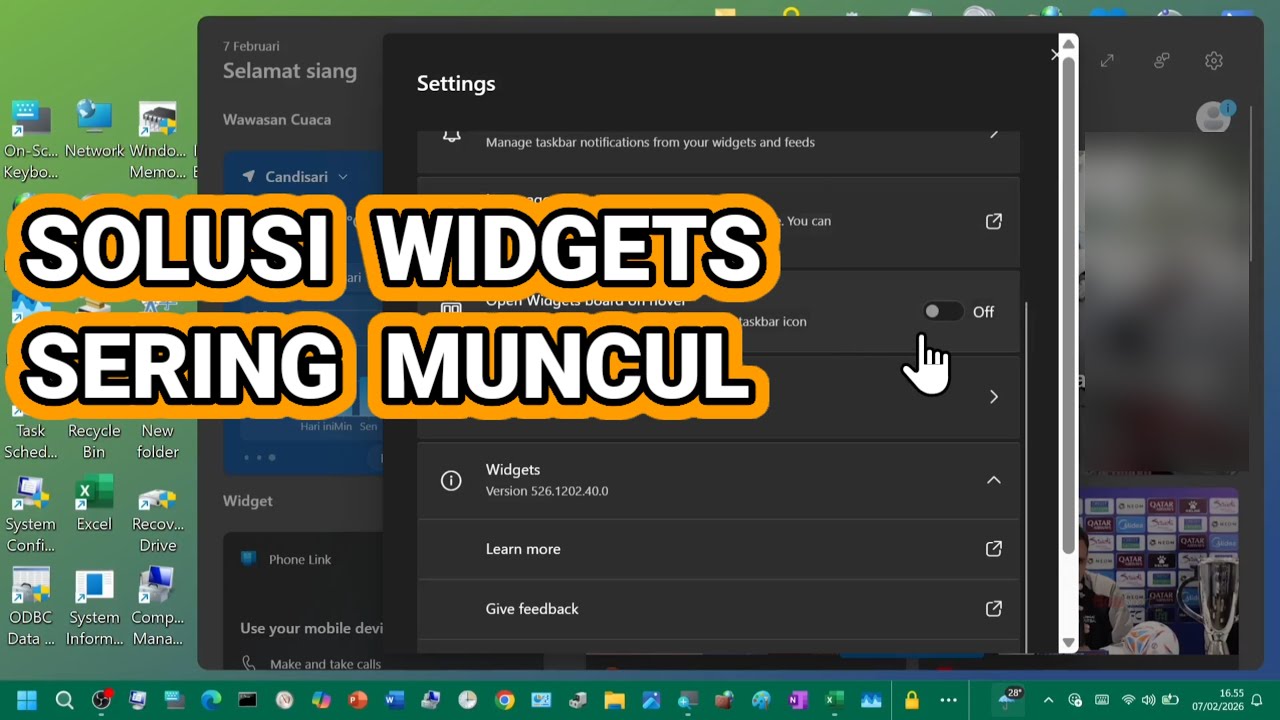 Mengatasi Widgets Yang Sering Muncul di Win 11 (Saya Praktikkan di ...