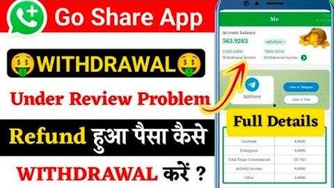 Go share withdrawal Under Review !Account number incorrect Go share withdrawal problem
