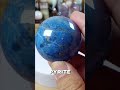 Deep blue lapis lazuli sphere with natural pyrite flecks and rich color #bluecrystals #crystalvideo