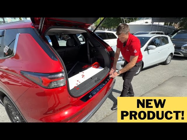 Rear bumper protector Mitsubishi Outlander III stainless steel brushed