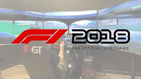 Next Level Racing F-GT Cockpit with 3 X 55" screens on F1 2018 playing Albert Park in Melbourne