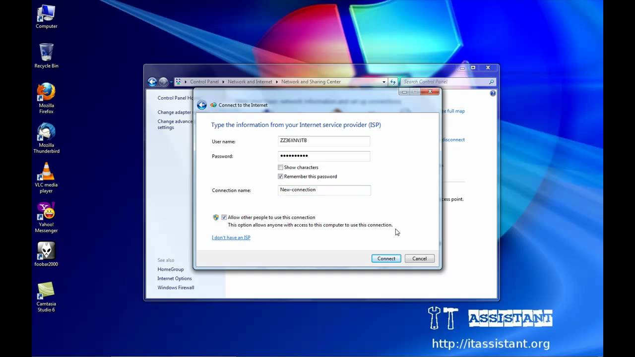 Configurare conexiune PPPoE pe Windows 7 - YouTube