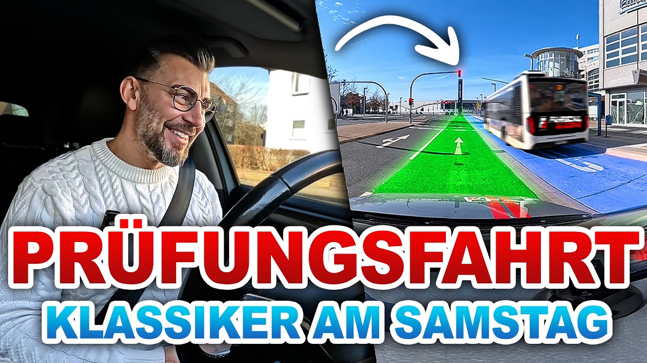 Prüfungsfahrt Samstagsstrecke l Rechts vor Links l Darauf achtet der Prüfer l Fahrprüfung PKW 🚘