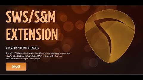 How to install Reaper & the SWS & VLC extensions
