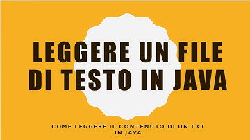 Leggere un file di testo in java (silent video)