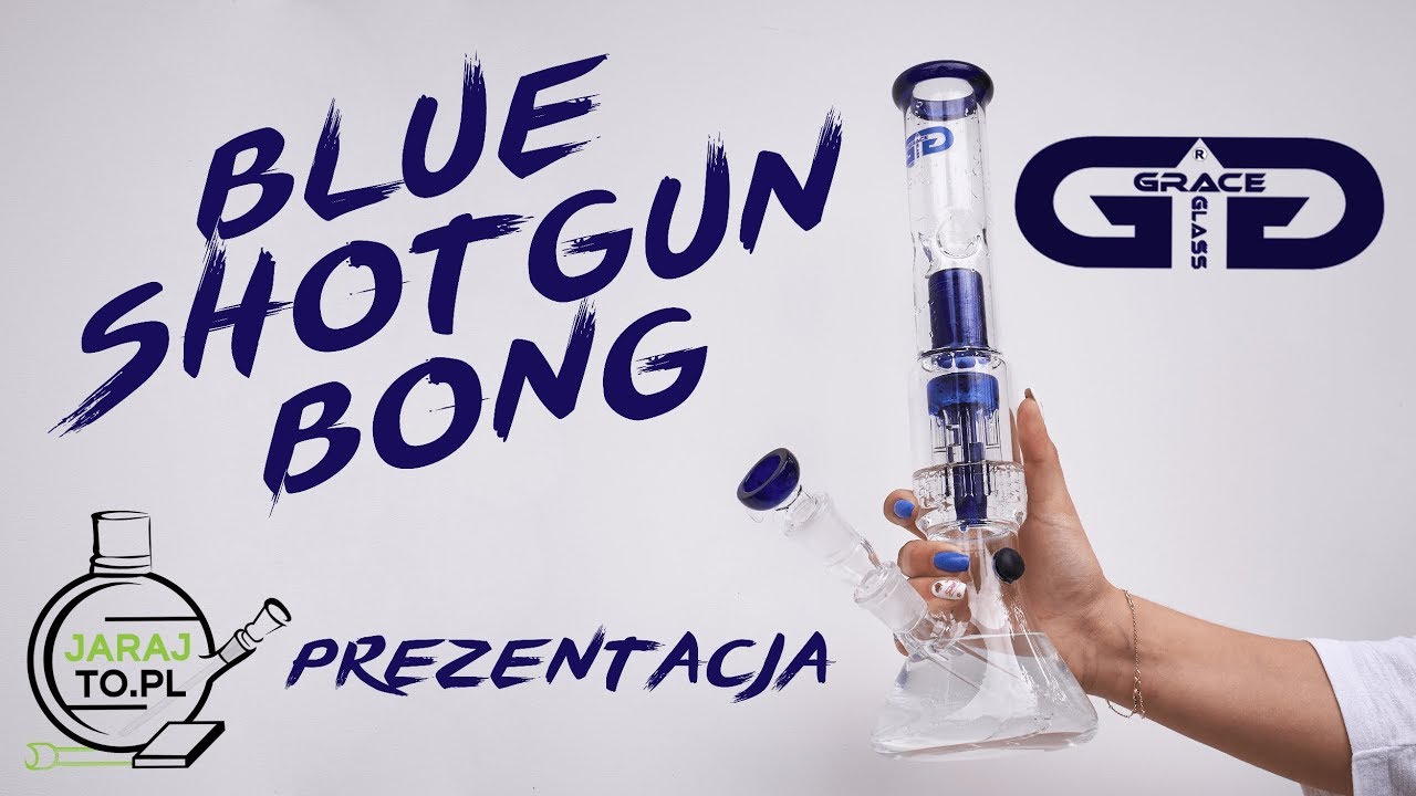 Prezentacja lodowego bonga z filtracją | Grace Glass Blue Shotgun