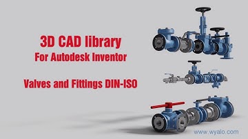 Inventor 3D CAD library - Valves and fittings DIN-ISO