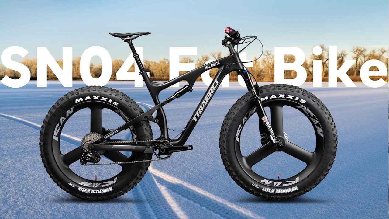 Ican Carbon Fiber Fat Bike With 3 Spokes Carbon Wheels And Shimano