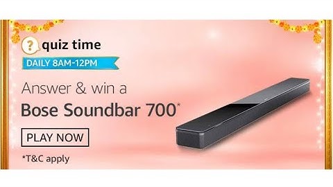 Amazon Quiz Answers Today | Win Bose Soundbar 700 | 18 October 2020 | FunZone