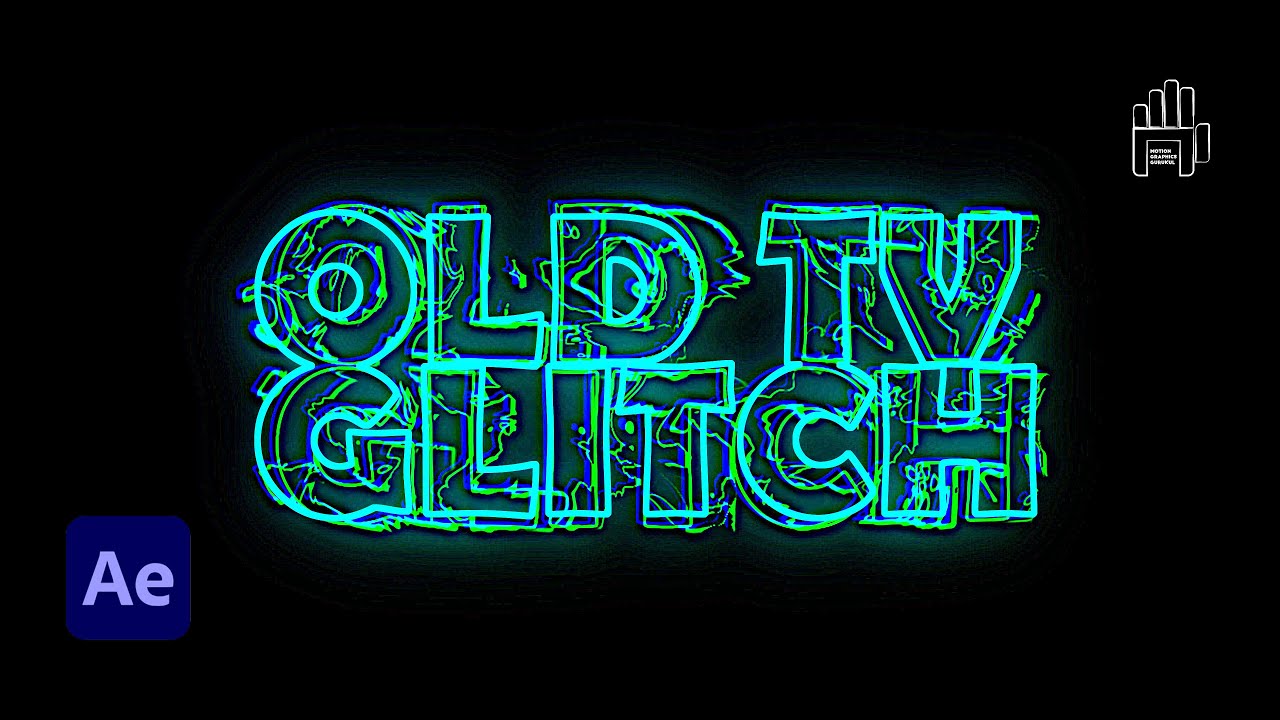 Old TV Glitch Text Animation Effect Tutorial After Effects | Pro Motion ...