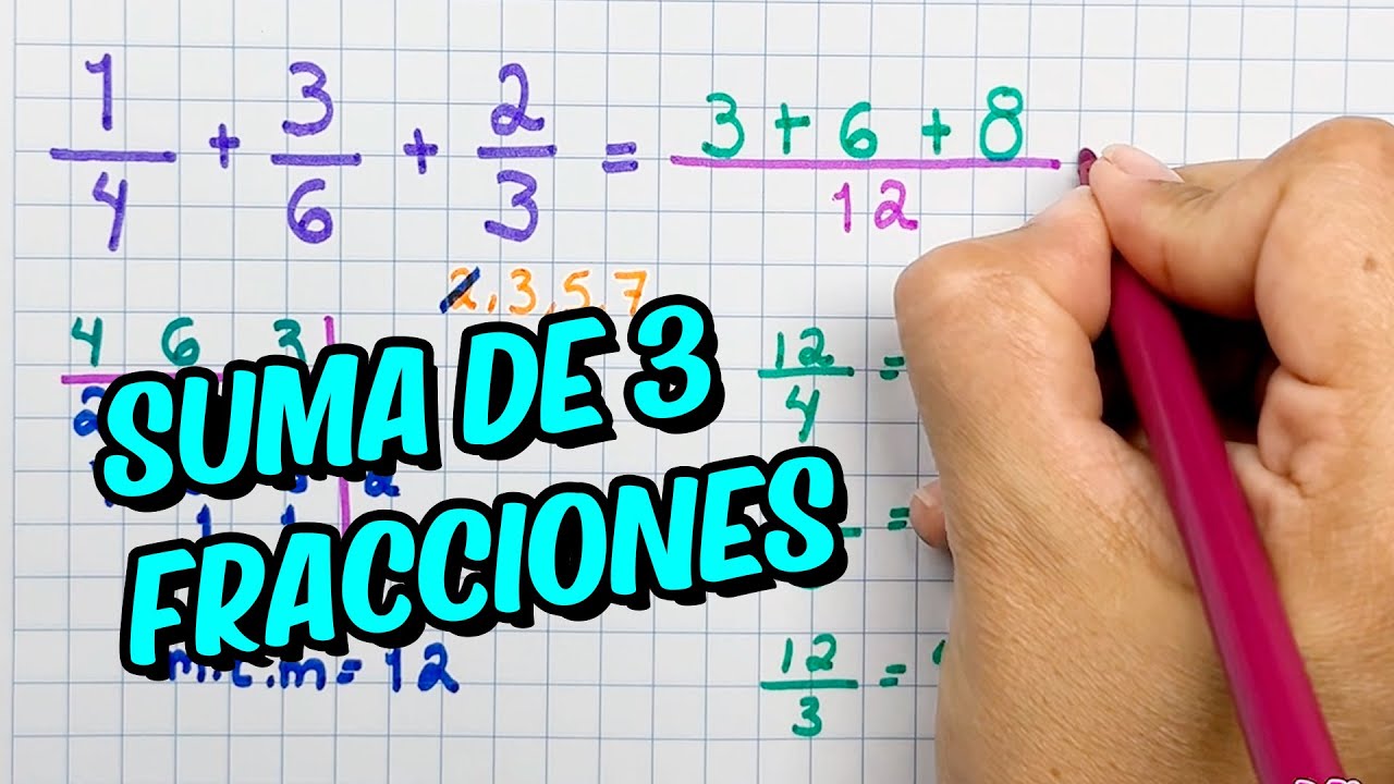 Suma de 3 Fracciones Muy Fácil - YouTube