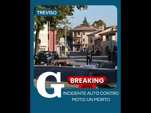 Video Treviso: schianto auto contro moto, un morto. La polizia locale chiude il traffico