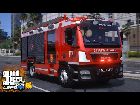 YANGIN VAR !  - GTA 5 İTFAİYE MODU #13 - MAN TGM 15.290