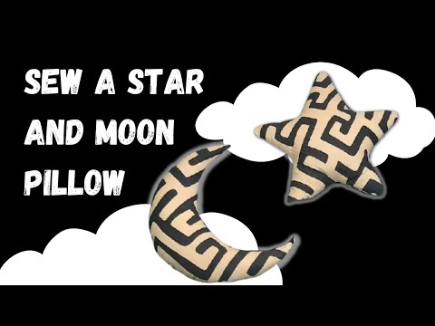 Sew a Star and Moon Throw Pillow