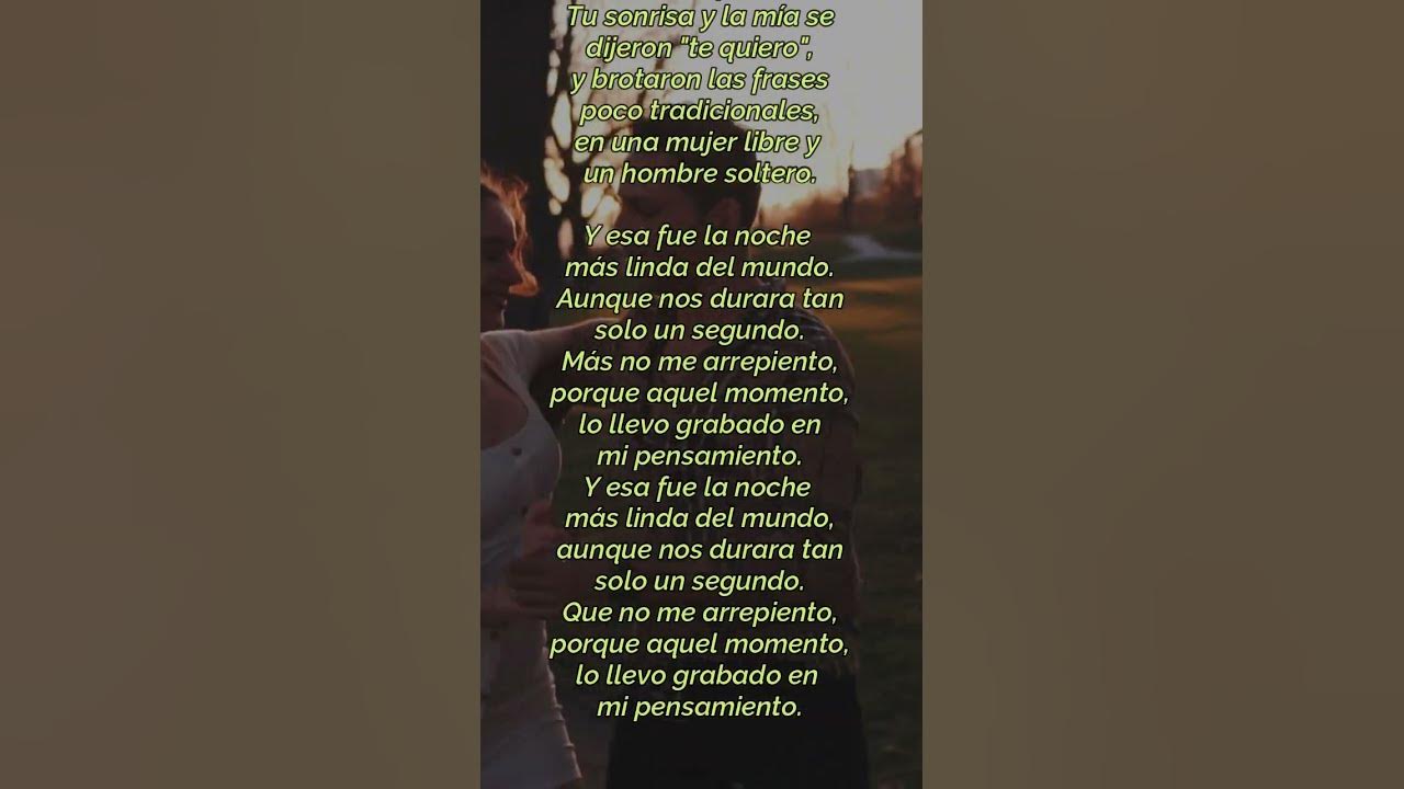 La noche más linda del mundo (letra) - Adalberto Santiago