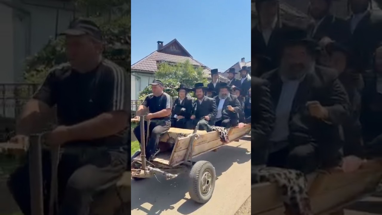 האדמו"ר מקרעטשניף כפר עטה על סוס ועגלה בדרך לציון ר' מאיר מפרמישלאן