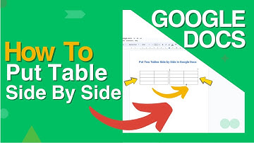 How to Put Two Tables Side by Side in Google Docs - Full Guide.