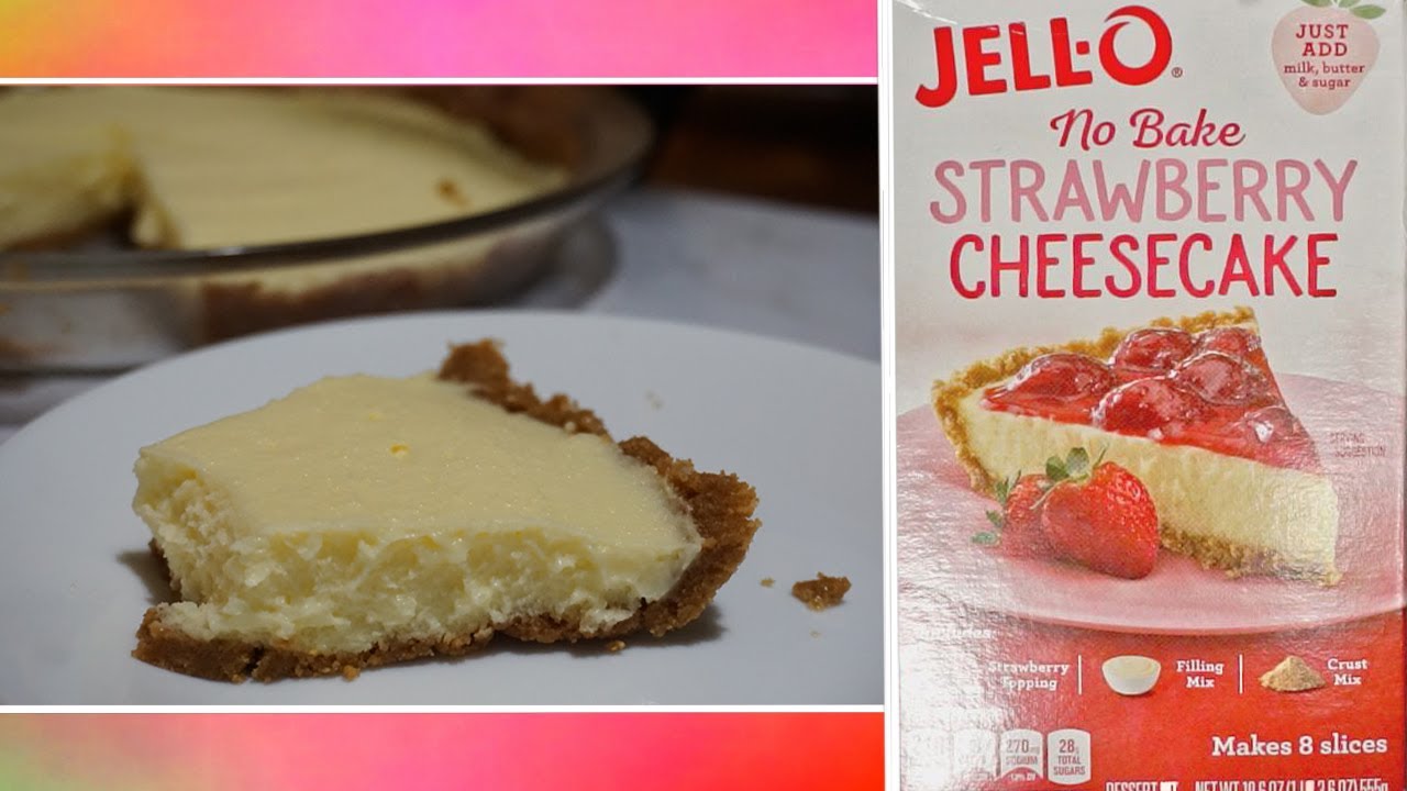 JELL-O NO BAKE STRAWBERRY CHEESECAKE | NO BAKE CHEESECKAE UNDER 2 ...