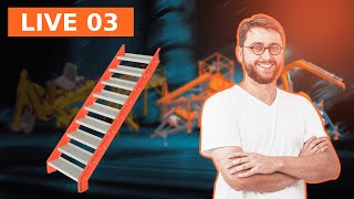 LIVE 03 - Como calcular e projetar escadas no SolidWorks conforme a NR 12