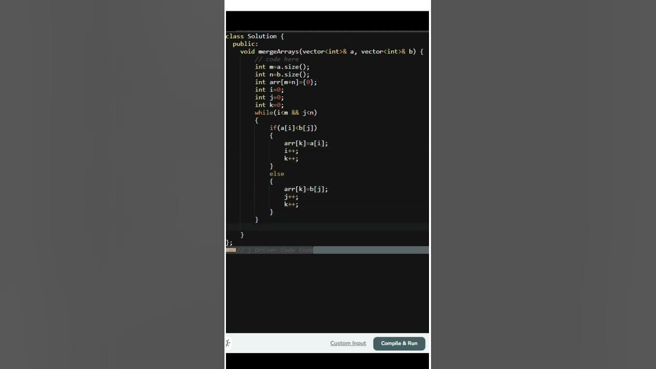 Merge two sorted Arrays Without extra space | Data Structure and ...