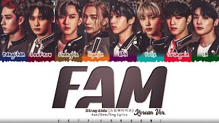 Stray Kids (스트레이 키즈) - 'FAM' (Korean Ver.) Lyrics [Color Coded_Han_Rom_Eng] Resimi