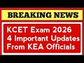KCET 2026 STUDENTS 4 IMPORTANT UPDATES FROM KEA/KCET MARKS VS RANK 2026/KCET UPDATES 2026 KEA