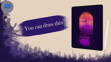 Digital Drawing : Draw Window with amazing View in Procreate