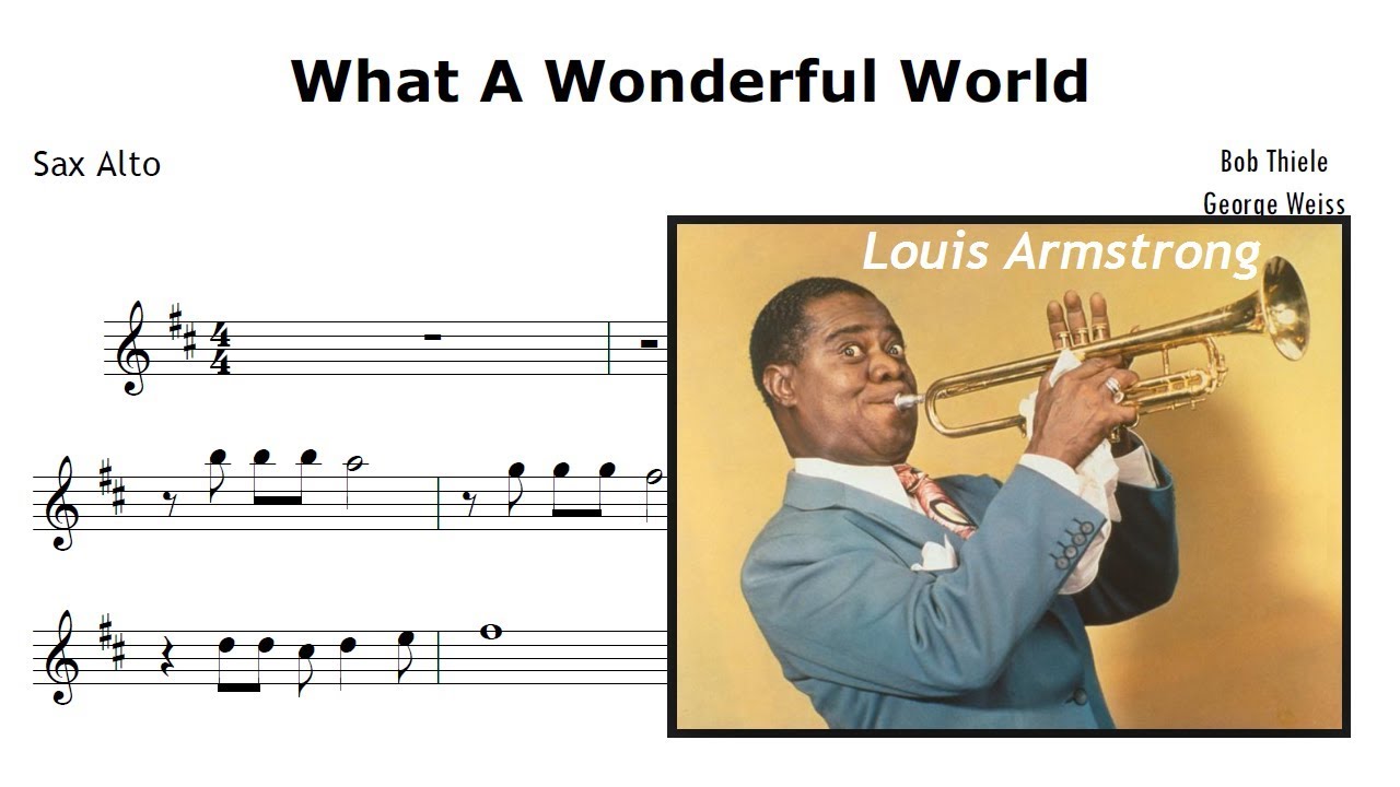 What A Wonderful World Version (Sheet Music SAX ALTO) YouTube